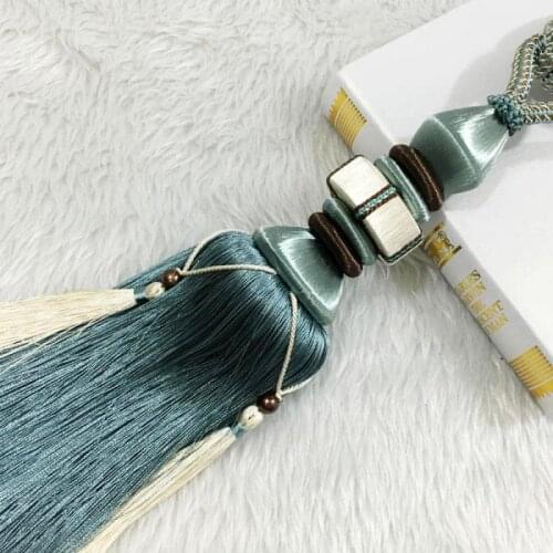 2pcs/lot Curtain Hanging Ball Suspense Tassel Pagoda Shape Hanging Ear Curtain Tied Rope Tieback Tassel Bohemian Home Decor