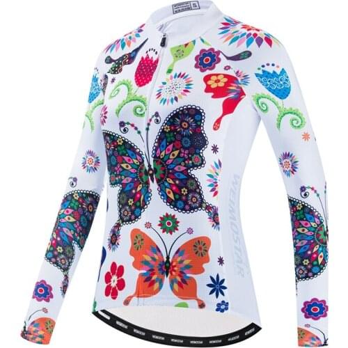 2021 Cycling Jersey Women Long Sleeve Bicycle Shirts MTB Bike Clothes Top Ladies Riding Ropa Ciclismo Cycling Clothing Maillot