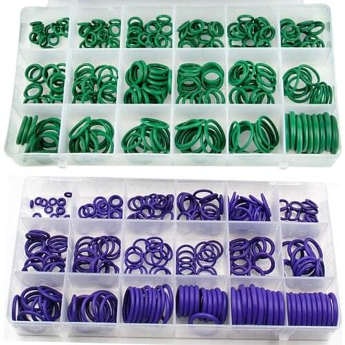 225/265Pcs 18Sizes Universal Car Air Conditioning HNBR O Rings Auto Repair Tools Compressor Rubber Rings Sealant Car Accessories