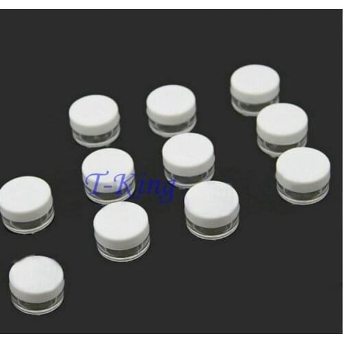 50Pcs 5g Mini Clear Plastic Empty Jar Pot Travel Cosmetic Sample Makeup Face Cream Containers Nail Art Organizer Home Storage