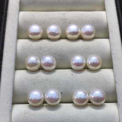 925 sterling silver natural freshwater pearl earrings for women Classic elegant pearl earrings fashion jewelry wholesale