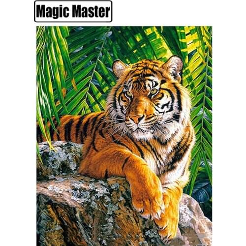 Diamond Painting Rhinestones Pictures Diamond Embroidery Animal Tiger Cross Stitch Diamond Home Decorations