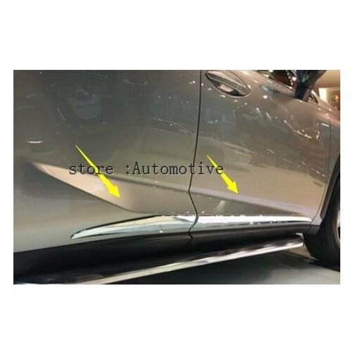 Car Styling ABS Chrome Exterior Door Body Molding Bottom Cover Trims Protector For Lexus NX NX200 NX200T NX300H 2015 2016 2017