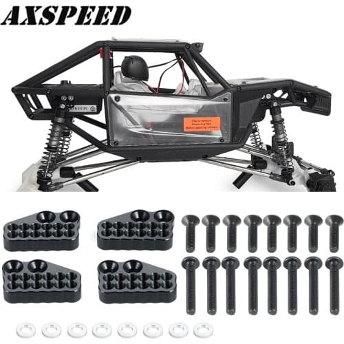 AXSPEED 4PCS Aluminum Shock Damper Towers Mount Kit for 1/10 Axial SCX10 III AXI03004 Capra RC Crawler Car Shock Parts