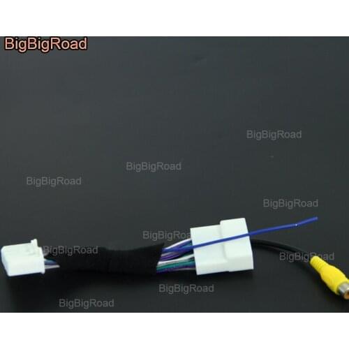 BigBigRoad For Mazda CX5 CX-5 CX 5 Car Adapter Connector Wire Cable Rear View backup Camera Original Video Input RCA