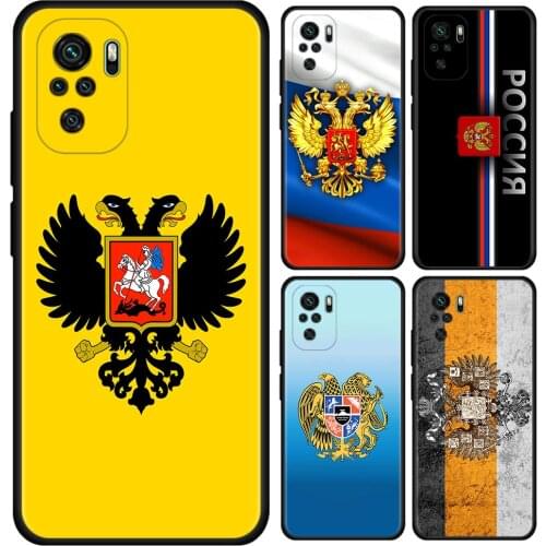 Russia Flag national emblem Mobile Phones Cover for Xiaomi Redmi Note 9S 9 4G 8 10 7 8T 9C 9A 7A 8A K40 K30 Pro Phone Case Coque
