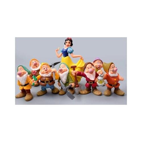 Disney 1Sets Snow White Pricess Fashion Anime Action Figure PVC Model Cartoon Figures Toy Unisex Birthday Gifts