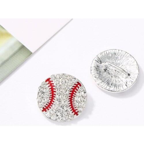 Buttons Free shipping 20mm baseball rhinestone button shank Invitation gail hair Accessory 50PCS/lot(BTN-5437)