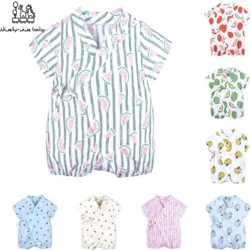 Newborn Baby Clothes Fruit Printed Toddler Girls monk clothing Cute Baby Boy Girls Clothes Cotton Romper Infant Children Clothes