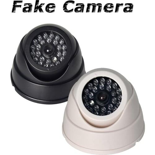 Security Dome Fake Camera Red Flash LED Light CCTV Fake Simulation Dummy Camera Indoor Outdoor Video Surveillance Safety Camera