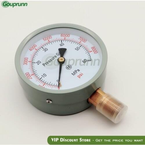 0-60MPA pressure gauge for S80H diesel injector nozzle tester, common rail injector tester tool