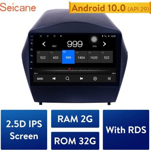 Seicane 9"Android 10.0 HD Touchscreen GPS Navigation Radio Multimedia Player For 2009 2010-2013 2014 2015 Hyundai IX35 with SWC