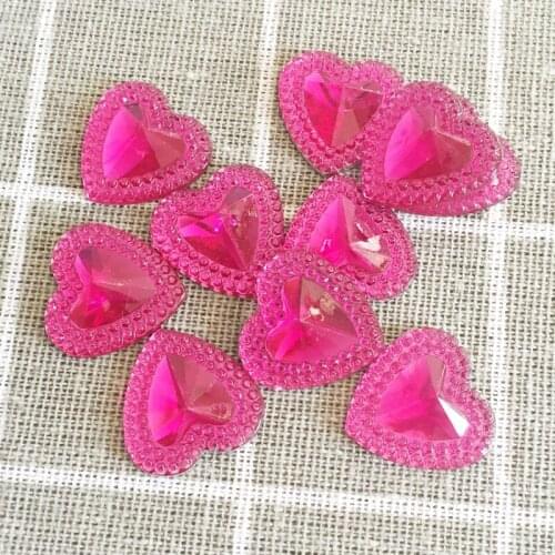 New30 pieces of 20 mm mei red heart-shaped AB water drill, acrylic drill/scrapbook/rhinestone button wedding items