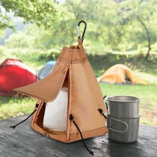 Tent Tissue Box Self-driving Roll Tissue Case Outdoor Lightweight Portable Toilet Roll Paper Storage Holder Camping Accessories