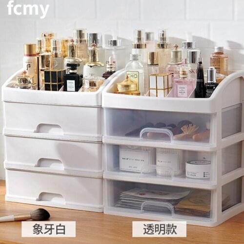 2/3 Layer Plastic Comestic Storage Box Makeup Organizer Brush Storage Box Jewelry Case Sundries Holder Jewelry Organizer Box