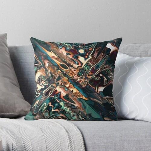 Melting Copper Abstract Throw Pillow Cushion Cover Polyester throw pillows case on sofa home living room car seat decor 45x45cm