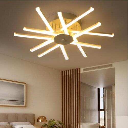 Post-modern aluminum living room lamp simple personality creative bedroom ceiling lamp study lamp