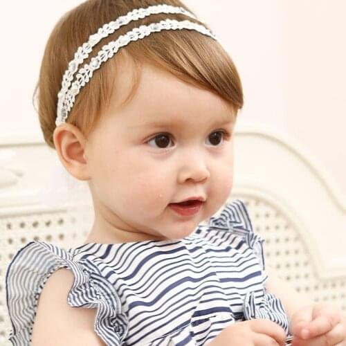 Baby bow girls Lace Headbands pearl flowers Headband Headwear Hair Band Baby Hair Accessories Girls Christmas Gifts