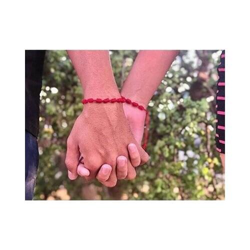 Adjustable Size Red Rope Bracelet Fashion Knots Red String Bangle Good Luck Amulet For Friendship Couple Holiday Gift