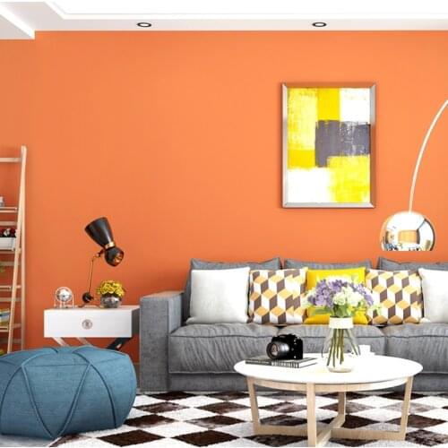 Modern Plain Wall Papers Solid Color Orange Purple Wallpaper Home Decor for Kids Children Living Room Bedroom Walls papier peint