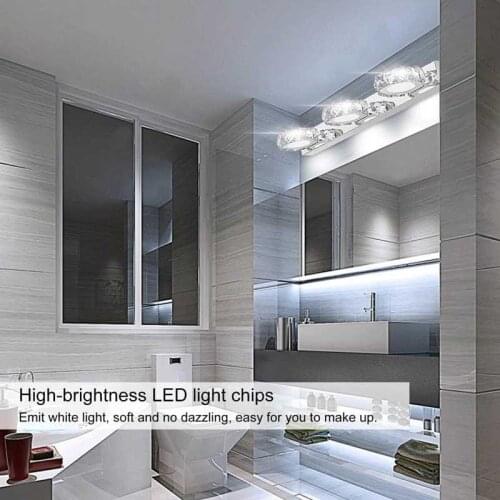 Modern Waterproof LED Mirror Front Light Round Makeup Lights Bathroom Accessory 85-265V Mirror Front Light