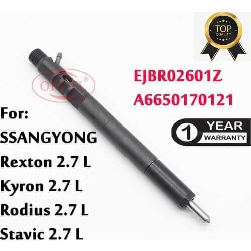 Fuel Injector EJBR02601Z Common Rail Injector A6650170121 For SSANGYONG Euro 3 Kyron 2.7L Xdi Rexton 2.7L Xdi D27DT
