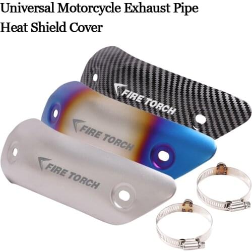 38 - 65MM Universal Motorcycle Exhaust Link Pipe Heat Shield Cover Insulation Anti-Scald Protection For R1 Z900 FZ6N Z250 CBR500