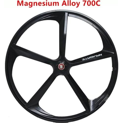 Magnesium Alloy Bike Wheel 5 Spokes 700C Rims Fixie Bicycle Front Rear Fixed Gear Wheelset Cycling Parts Low Resistance Design