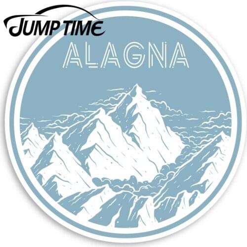 Jump Time Alagna Vinyl Stickers - Italy Mountain Travel Sticker LuggageDecal Car Window Bumper Car Accessories
