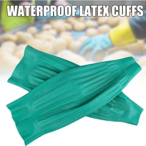 1 Pair Waterproof Latex Arm Sleeves Covers Reusable Protective Oversleeves for Home Kitchen Cleaning FAS6