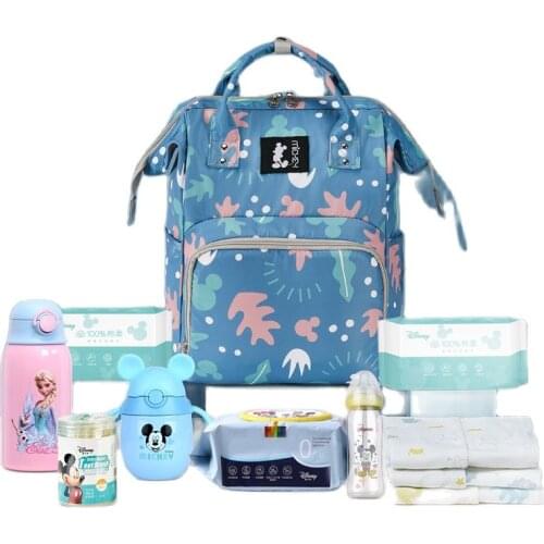 DISNEY Waterproof Multifunction Large Capacity Oxford Printed Maternity Diaper Backpack For Travel Baby Bag For Mom Dropshipping