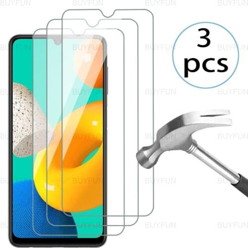 3pcs screen protector for samsung galaxy m32 6.4'' front protective tempered glass on for samsung samsun m 32 32m safty glass