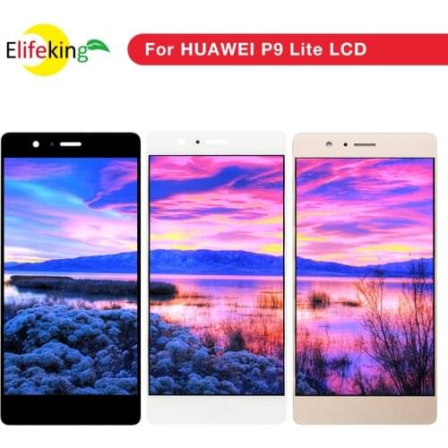 5.2'' Original LCD For HUAWEI P9 Lite 2016 Display Screen with Frame for HUAWEI P9 Lite LCD vns-L31 VNS-L21 L22 L23 Replacement