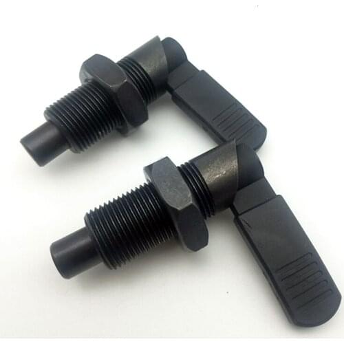 1pcs M20 L type positioning pins fine teeth thread handle indexing plunger pin black color 8mm-12mm