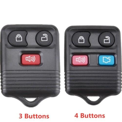 1pcs Durable Black 3/4 Buttons Keyless Entry Replacement Key Remote Fob Shell Case fit for Ford New Style