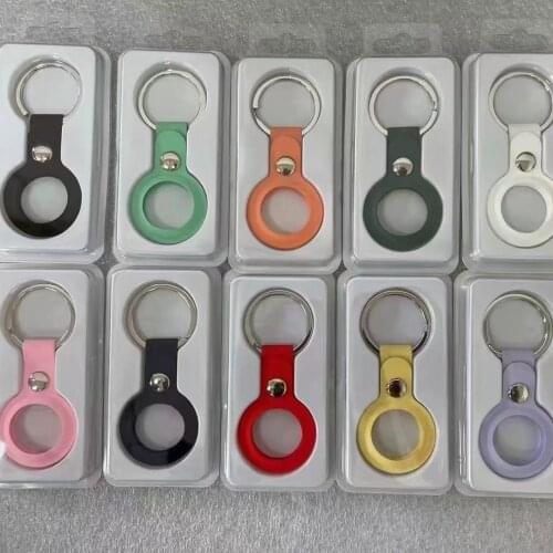 10Pcs/Protective Cover For Apple Location Tracker Liquid Silicone Case Buckle For AirTags Tracker Keychain Protective Sleeve