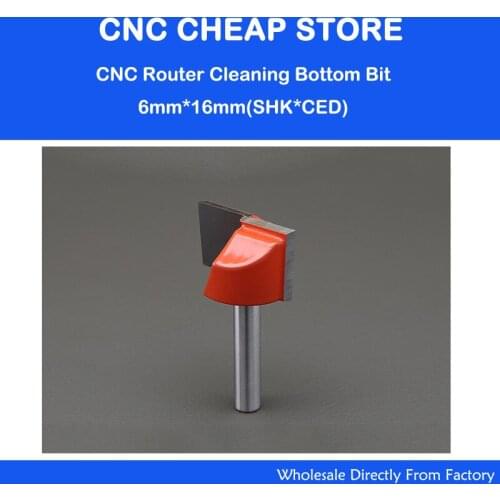 2pcs 6mm*16mm CNC carbide end mill tool 3D woodworking insert router bit Tungsten Cleaning bottom end milling cutter