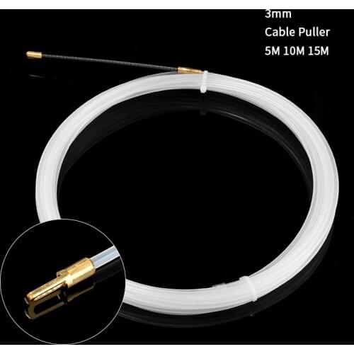 3mm 5/10/15M White Nylon Guide Device Electric Cable Push Pullers Duct Snake Rodder Fish Tape Wire