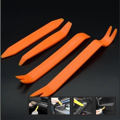 4pcs Remover Tool Kit Car Trims Removal Pry Panel Doors Interior Clip Accessory Hand Held Disassembly Tools