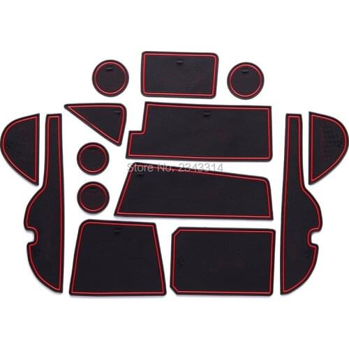 For Toyota RAV4 RAV 4 Accessories 2016 2017 2018 Car Cup Holder Mats Gate Slot Pad Anti Slip Door Groove Mat Interior Sticker