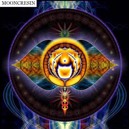 Needlework 5D Diy Diamond Painting Mandala Pattern Full Resin Rhinestone Diamond Embroidery Cross Stitch Handwork Mosaic Decor