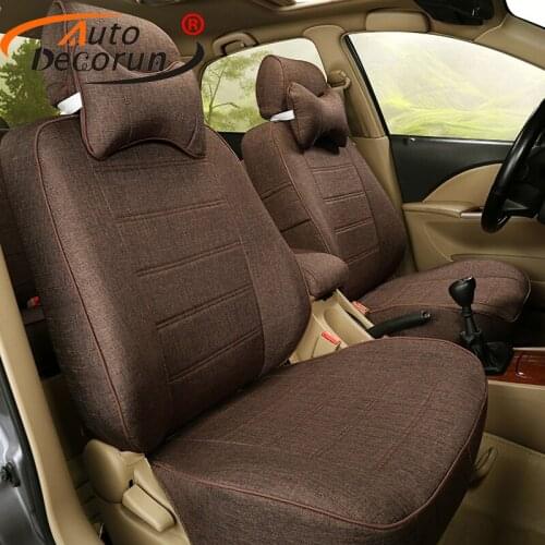 AutoDecorun Custom Car Seat Covers Styling For Acura RL 2006 Seat Cushion Cover Interior Accessories Linen Fabric Seat Protector
