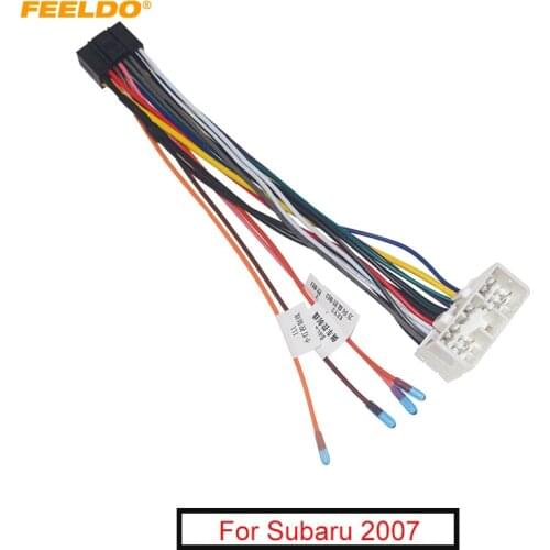 FEELDO Car Stereo Audio 16PIN Android Power Cable Adapter For Subaru 2007 CD/DVD Player Wiring Harness