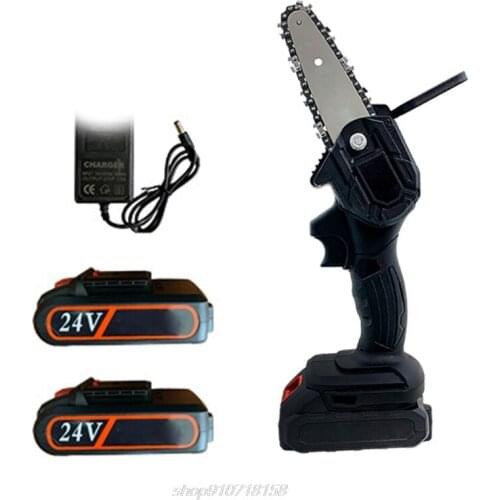 Wireless Portable Rechargeable Lithium Battery Electric Pruning Saw Mini Woodworking One-handed Garden Logging Chain Saw O30 20