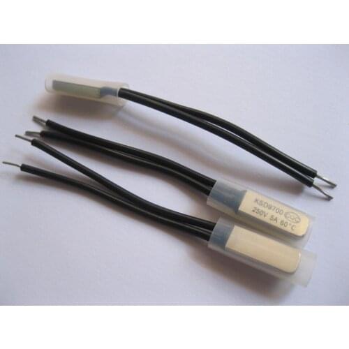 5PCS KSD9700 250V 5A Bimetal Disc Temperature Switch N/C Thermostat Thermal Protector 40 degree centigrade