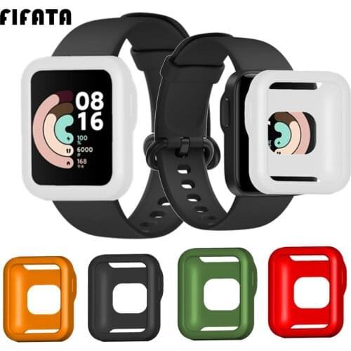 FIFATA Case Cover For Xiaomi Mi Watch Lite Replacement Protective Cover For Redmi Watch Soft TPU Silicone Bumper Protector Shell