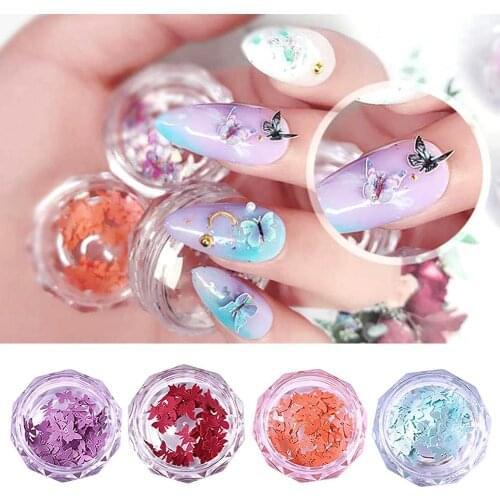 DIY Manicure Decoration Simulation Mini Butterfly Nail Art Decoration Sticker Summer Nail Art Manicure Decoration