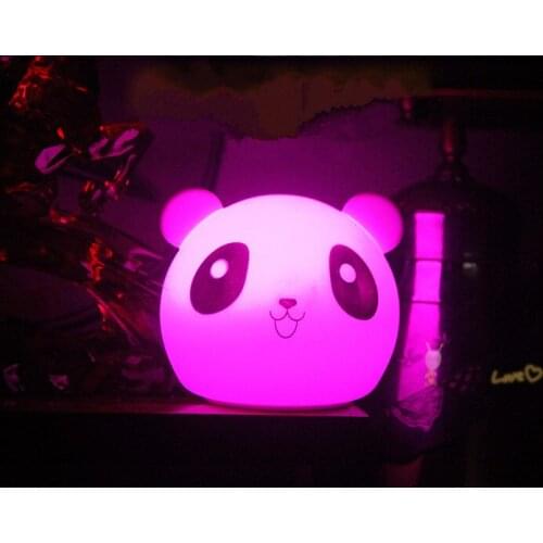 Children Baby Bedroom Night Lamp Cute Bear Silicone LED Night Light Color Changing LED Bedside Light for Children Kid Toy Gift
