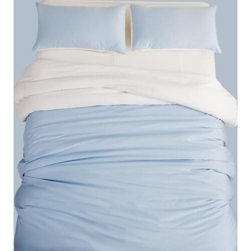 Reversible Duvet Cover with Zipper Core Ties 600TC Egyptian Cotton Soft Hotel Bed Sheet set pillowcase Twin Queen Family Size