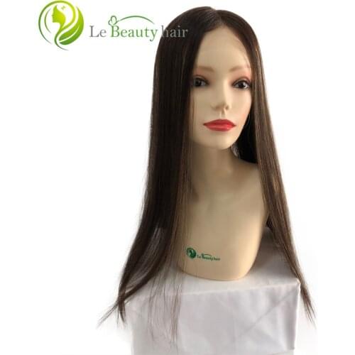 Jewish Wig Highlights Lace Topper Kosher Sheitel Wigs 100% Unprocessed European Virgin Hair Toppers for Women